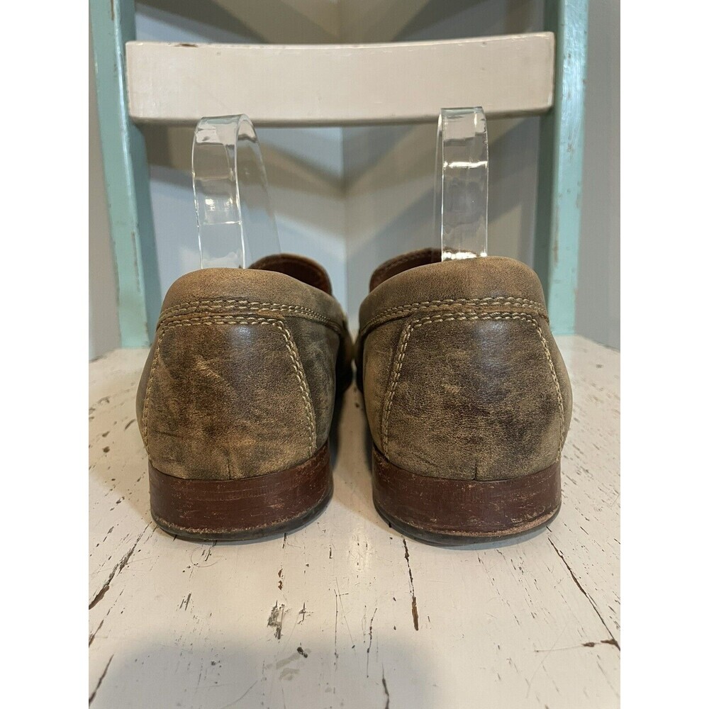 Trask Sawyer Loafers Size 9 Light Brown Slip-on 30-0855 Men’s Leather Knot - Picture 4 of 10